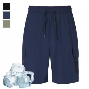 남자 버팔로 쿨 카고 밴딩 스판 반바지 DD-PTH-618-네이비