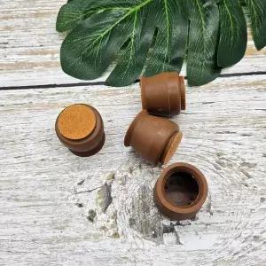 [하프클럽/알티피아]발커버 소형 실리콘의자발캡 원형 갈색 1세트 4P