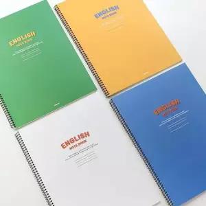 [문구/오피스] 스프링 공책 8권세트 영어 비비드 핑크풋 노트