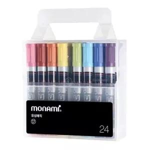 [문구/오피스] 모나미 사각닙 24색 유성매직 세트