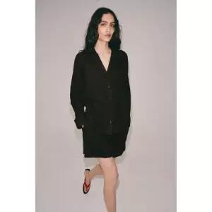 ZARA ZW 컬렉션 린넨 포켓 셔츠 - 브라운 5344/010/700 146363