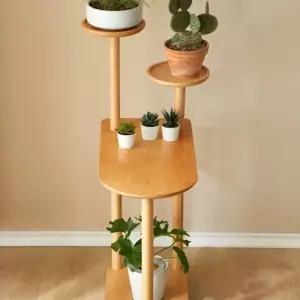 거실화분대 원목 화분 정리대 거치대 진열대 다육이
