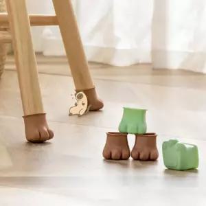 고양이발 실리콘 의자다리 발커버 층간소음방지 4개입 의자발커버