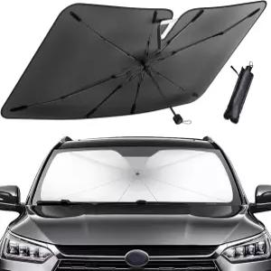 RGOAANC 자동차 앞유리 자외선 차단 우산 그늘막 접이식 덮개 액세서리 전면 유리창 단열 보호 범용 차량용
