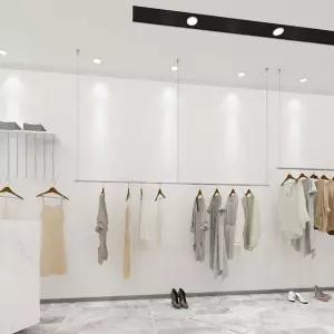 천장형 와이어 파이프 스텐행거 옷가게 매장용 120cm 행거 옷걸이 스텐 수납