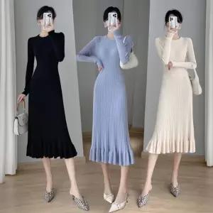 (스타일하우스)원피스 OPS 바디라인 밑단프릴 니트