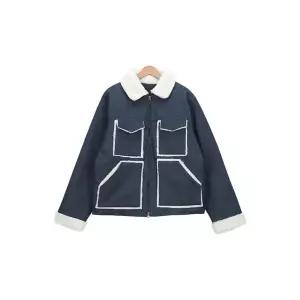 [하프클럽/스콰즈]스콰즈 남자 양털 무스탕 데님 4온스 겨울 루즈핏 재킷 SENT001