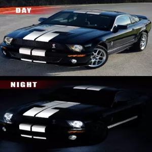 VViViD 반사 광택 실버 화이트 비닐 카 랩 필름 DIY 롤 쉽게 설치 1.5피트 x 48인치