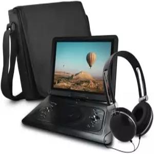 코어 이노베이션스 14인치 휴대용 DVD 플레이어헤드폰 리모컨 케이스 포함 블랙