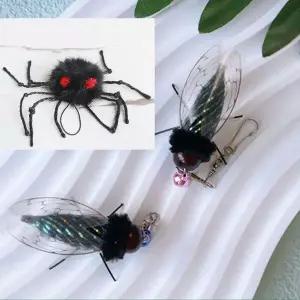 [하프클럽/알티피아]고양이 고리형 곤충 낚시대 리필용 매미 1P 사냥놀이