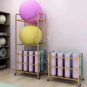 요가매트 정리함 수납함 보관함 블랙 이동식 운동용품 랙 정리대