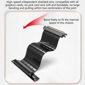 GPU 수직 브래킷 라이저 케이블 90 ° 180 ° 확장 라인 차폐 컴퓨터 PCIe3.0 X16 VGA 카드 마운트 사이즈