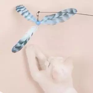 [하프클럽/알티피아]고양이 360도 회전 깃털 와이어 낚시대 1P 방울 사냥