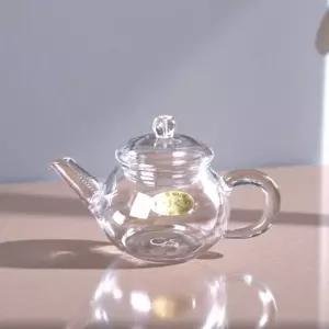 스프링거름망 원형 유리 다관 차주전자 티포트 100ml 유리다관 유리차주전자