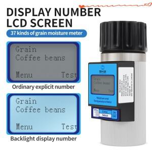 휴대용 곡물 수분 측정기 커피 콩 습도 시험기 37 종류의 옥수수 쌀 밀 감지기 스마트