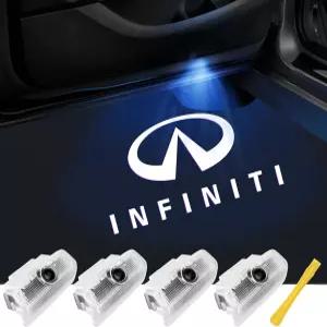 Infiniti와 호환되는 캔포 노 페이드 카 도어 라이트 로고 Q50 Q60 Q70 G25 G37 QX50용 LED 웰컴 액세서리
