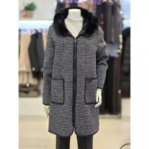 세이브존07 여성 후드 체크 울 코트 244359 (23647126)