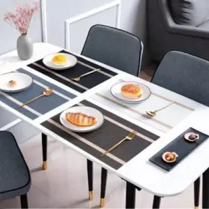 고급 PVC 테이블 식탁 매트 세트 4P