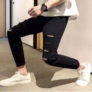 남자 하의 슬림팬츠 컷팅 스키니 패션바지 데일리룩