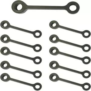 복서 10팩 로프 텐셔너 텐트용 라인 코드 조절기 방수포 트럭 RV 트레일러 캠핑 하이킹 개 뼈 모양 육군