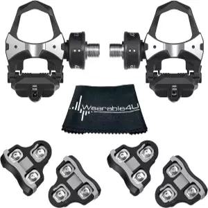 웨어러블4U 파베로 아시오마 듀오 페달 기반 사이클링 파워 미터 여분의 클리츠 클리닝 천 번들 포함