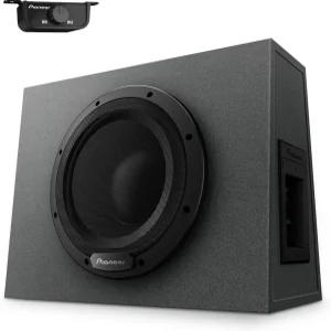 파이오니어 TSWX1010A 10 u201D 밀폐 액티브 서브우퍼 앰프 내장 1100와트 최대 전력 가변 베이스 부스트