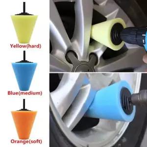 전기 드릴에 사용되는 어 연마 스폰지 자동 휠 버니싱 볼 콘 세트 자동차 허브 버핑 키트