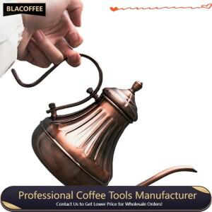 레트로 차 커피 주전자 304 스테인레스 스틸 파인 입 구즈넥 포트 긴 주둥이 드립 메이커 위에 부어