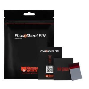 열그리즐리 PhaseSheet PTM 상 변화 실리콘 그리스 시트 냉각 패드 노트북 CPU GPU 50x40MM