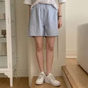 [하프클럽/]여자 포인트 데일리 4부 허리밴드 면원단 팬츠