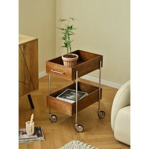 모던 심플 원목 왜건 소파 거실 단선반 원목색 관리실 2단선반