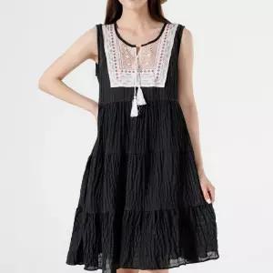 JJM-SS270 여자자수민소매원피스