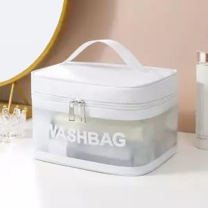 방수 트래블 파우치 세면백 지퍼백 화이트 목욕파우치 여행파우치