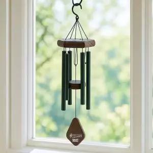 [골드스마일]윈드차임 내추럴 파이프 풍경 우드 현관 도어벨 그린