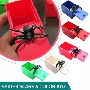 할로윈 해피 농담 상자 고무 거미 장난 박스 수제 나무 돈 서프라이즈