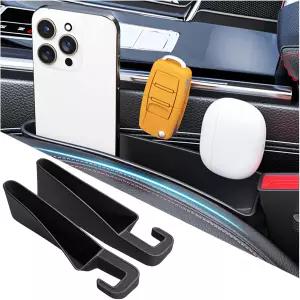 YGDMD 2PCS 짧은 카시트 갭 필러 정리함 휴대폰/물품 보관용 캐처 중간 크기 다용도 자동차 액세서리 콘솔