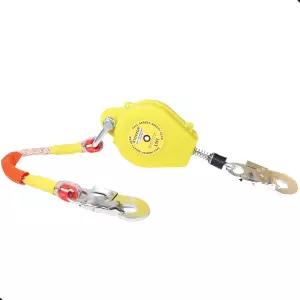 17피트 RTOVZON 셀프 리트랙팅 라이프라인 가을 체포 낙하 보호 이중 합금 강철 후크 와이어 로프 헤비