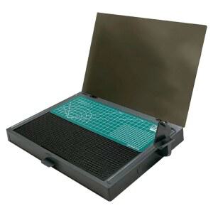 건담 모델 키트 도구 모델 빌딩용 휴대용 작업대 이동식 서랍이 있는 작업대 플라이어 랙 디스플레이 버전 듀얼 크래프트 컷 매트 컷 앤 그라인드 조립에 적합 KJ018