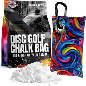 하이저 하운드 디스크 골프 초크 백 한여름 더위에 손을 말리세요 카라비너로 가방에 부착 일관성을 위해