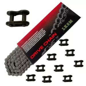 LKSM 420 모터사이클 체인 132 링크와 10 커넥팅 마스터 50 70 90 110 125cc SSR 타오타오 쿨러스터 아폴로