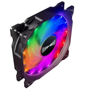 120mm 냉각 팬 RGB 소용돌이 조명 효과 12V 대형 4Pin 캐스케이드 가능 유압 베어링 저소음 PC 케이스