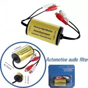 오디오 노이즈 필터 그라운드 루프 솔레이터 RCA용 험음 제거 정전기 차단 자동차 홈 스테레오 시스템