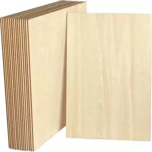 16팩 배스우드 합판 시트 6 x 1/8 인치 미완성 목재 패널 보드 공예 불타는 그림