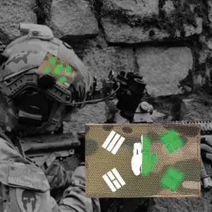 멀티캠 원단 레이저커팅 화이트 반사 안중근 손 태극기 밀리터리 패치