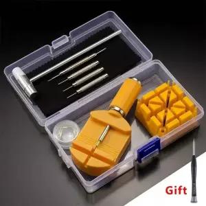 시계 수리 도구 세트 밴드 슬릿 스트랩 팔찌 체인 핀 제거기 조정 키트 제작자용