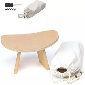 오벨게오야 인체공학적 나무 명상 벤치 - 요가 기도 시자 연습을 위한 무릎 꿇기 의자 더 깊은 마음챙김