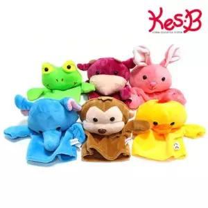 유아 감각발달 교구 6가지 동물의 손가락 인형 세트