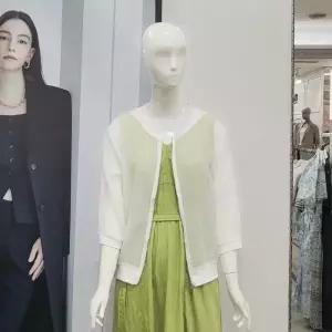 [ab.f.z]Abfz DP01 시스루 쉬폰 집업 가디건 AFY3GU31 (16339177)