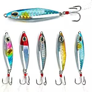 수가일랑 낚시 가라앉는 금속 숟가락 마이크로 지깅 미끼 유인