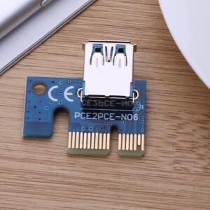 PCI 익스프레스 라이저마이닝 BTC 마이너 확장 카드용 호환 USB 3.0 어댑터 E X1 1X to
